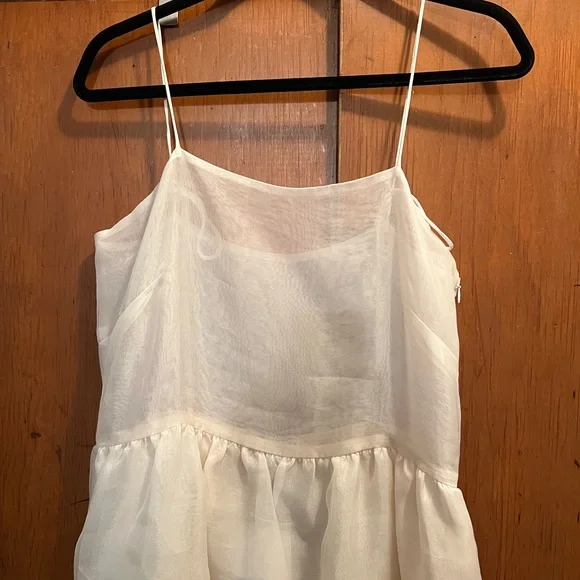 Casual Ivory Midi Wedding Dress - Picture 3 of 9